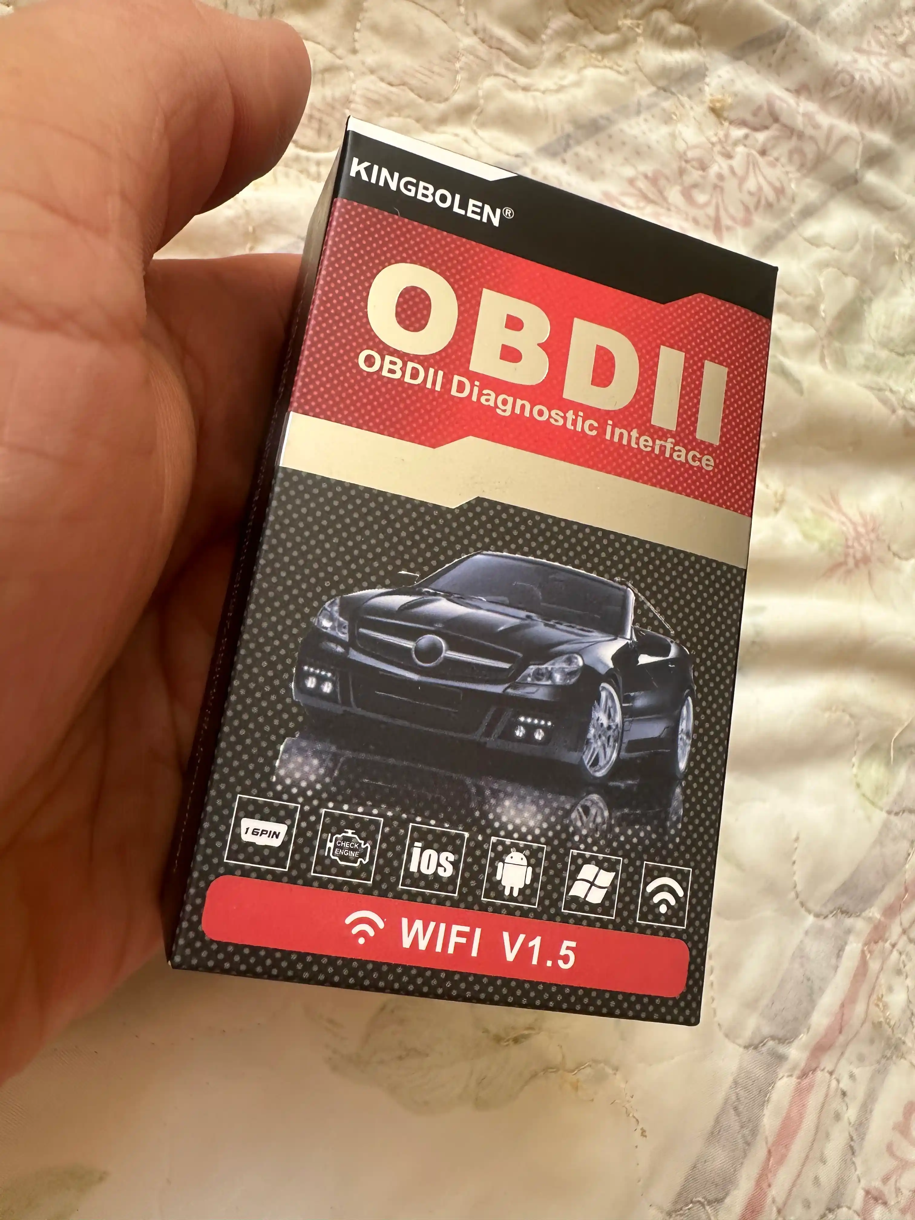 Cканер для диагностики автомобилей ELM327 OBD2 WI-FI v1.5 чип PIC18F25K80, автосканер