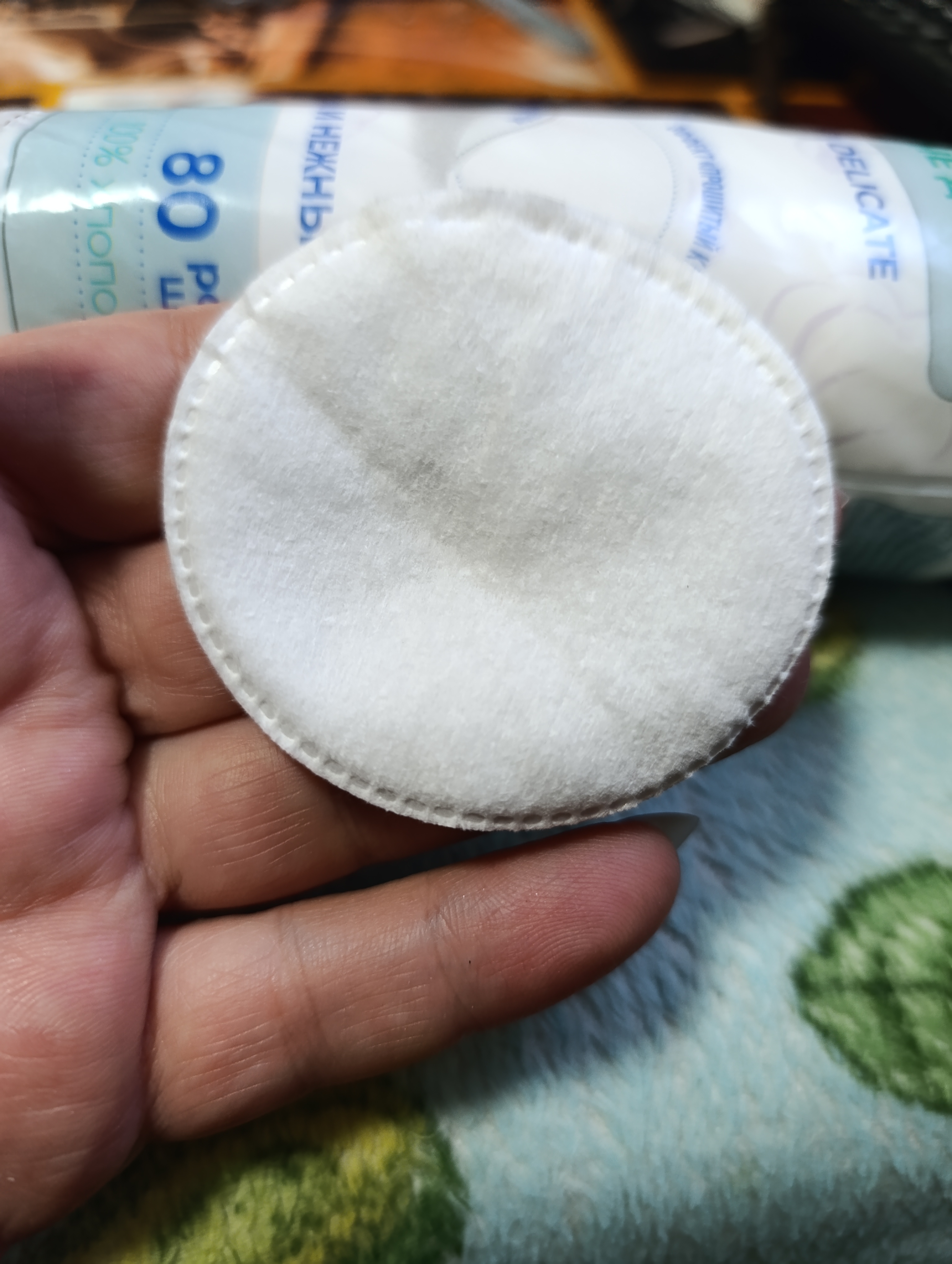 Monchico Cotton Pads, ватные диски, косметические, 3 упаковки 80 штук, 240 шт