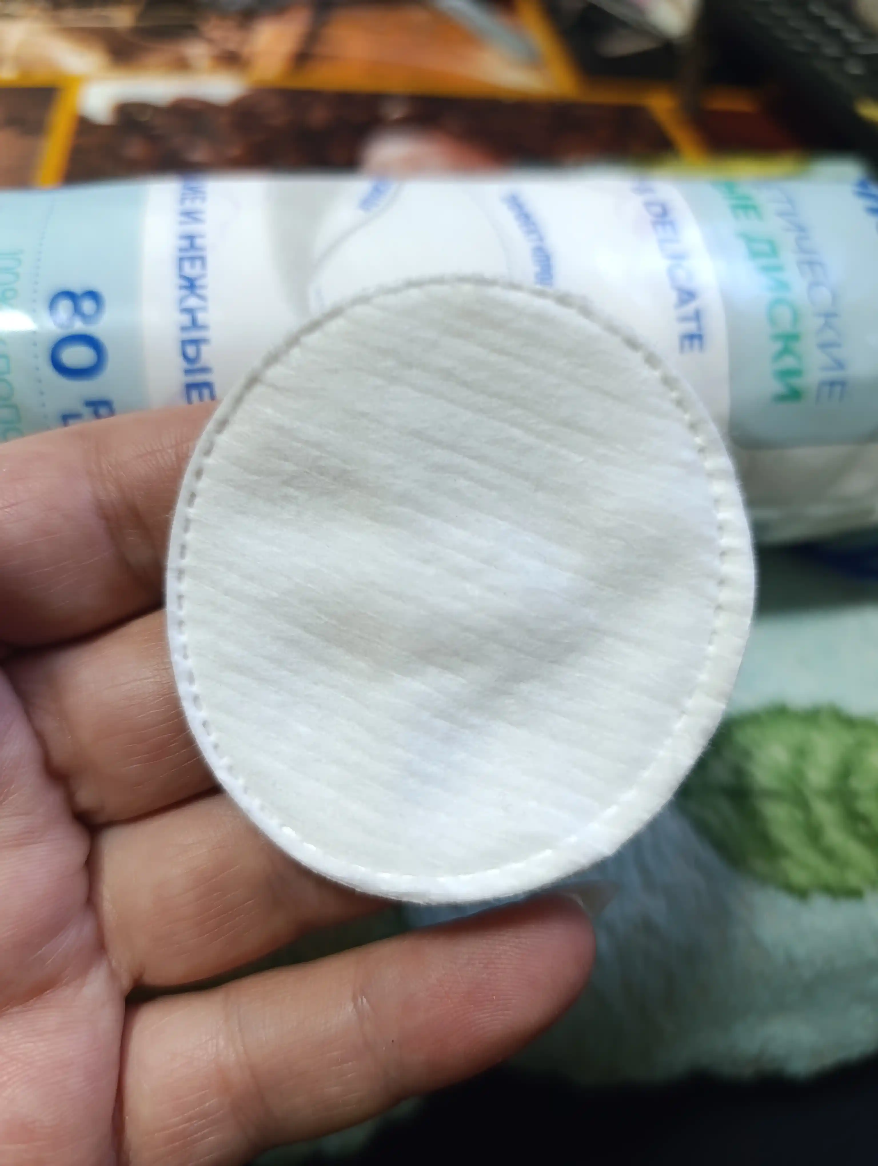 Monchico Cotton Pads, ватные диски, косметические, 3 упаковки 80 штук, 240 шт
