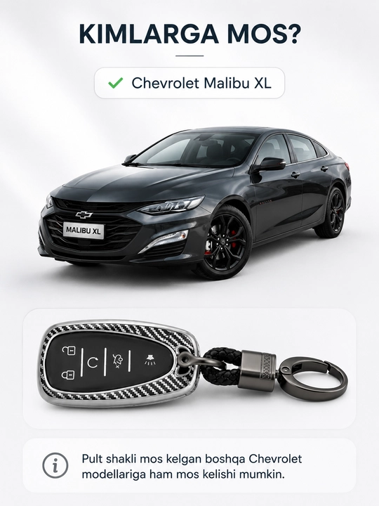 Chevrolet Malibu XL pulti uchun himoya qopqog'i, kalit chexol, pult chexoli