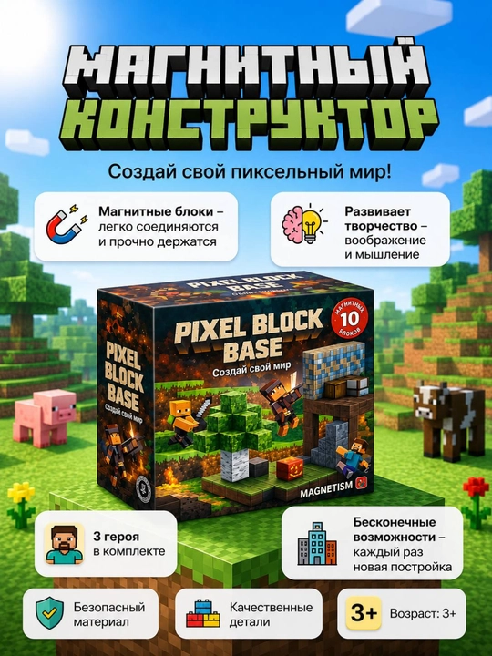 Minecraft konstruktori, figurkali konstruktor - 