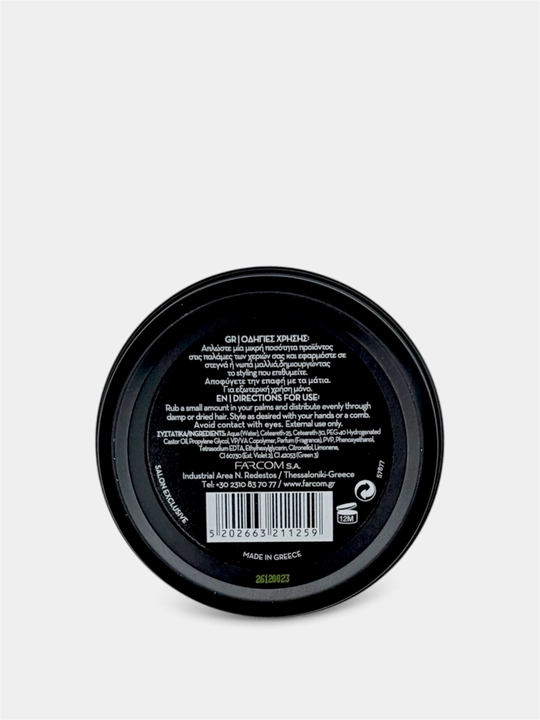 Kuchli fiksatsiyali soch turmagi geli Farcom Pro, erkaklar va ayollar uchun, 100 ml