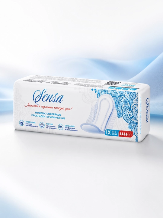 Ayollar uchun gigiyenik yostiqchalar  prokladkalar to'plami, qanotchali, 10 dona