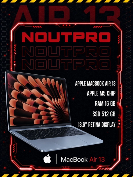 Ноутбук Apple MacBook Air 13 Apple M5 RAM 16GB SSD 512GB 13.6" Liquid Retina IPS Display - 