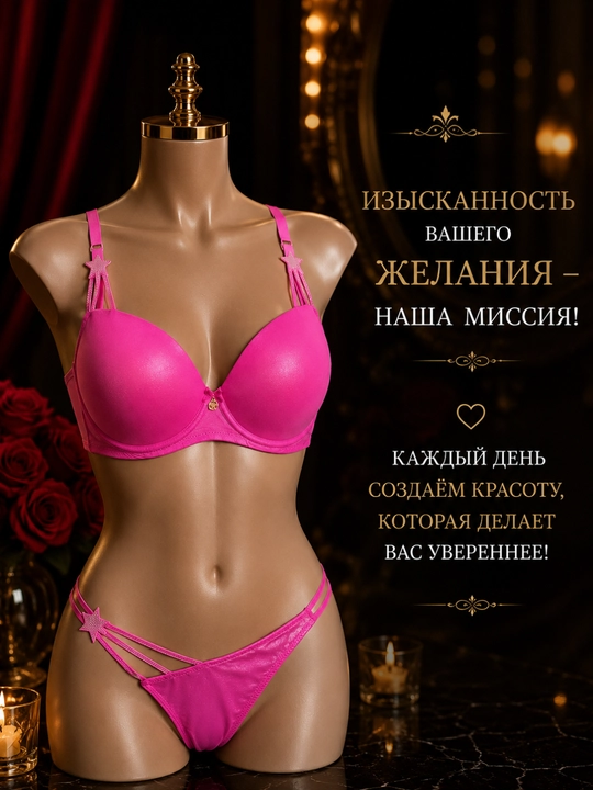 Женское белье, комплект белья, бюстгальтер push up, комплект нижнего белья