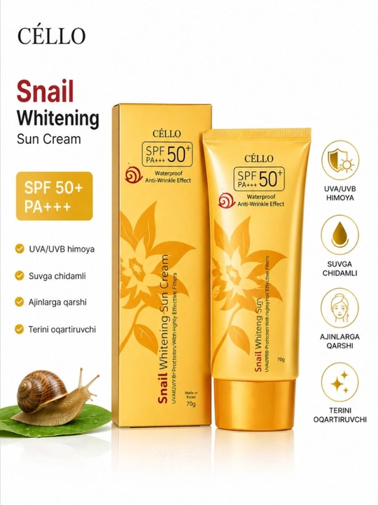 Yuz uchun SPF 50+ namlantiruvchi quyoshdan himoyalovchi krem - 