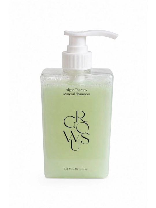 GROWUS Algae Therapy Mineral Shampoo – suv o'tlari va mineralli soch shampuni, 500 ml - 