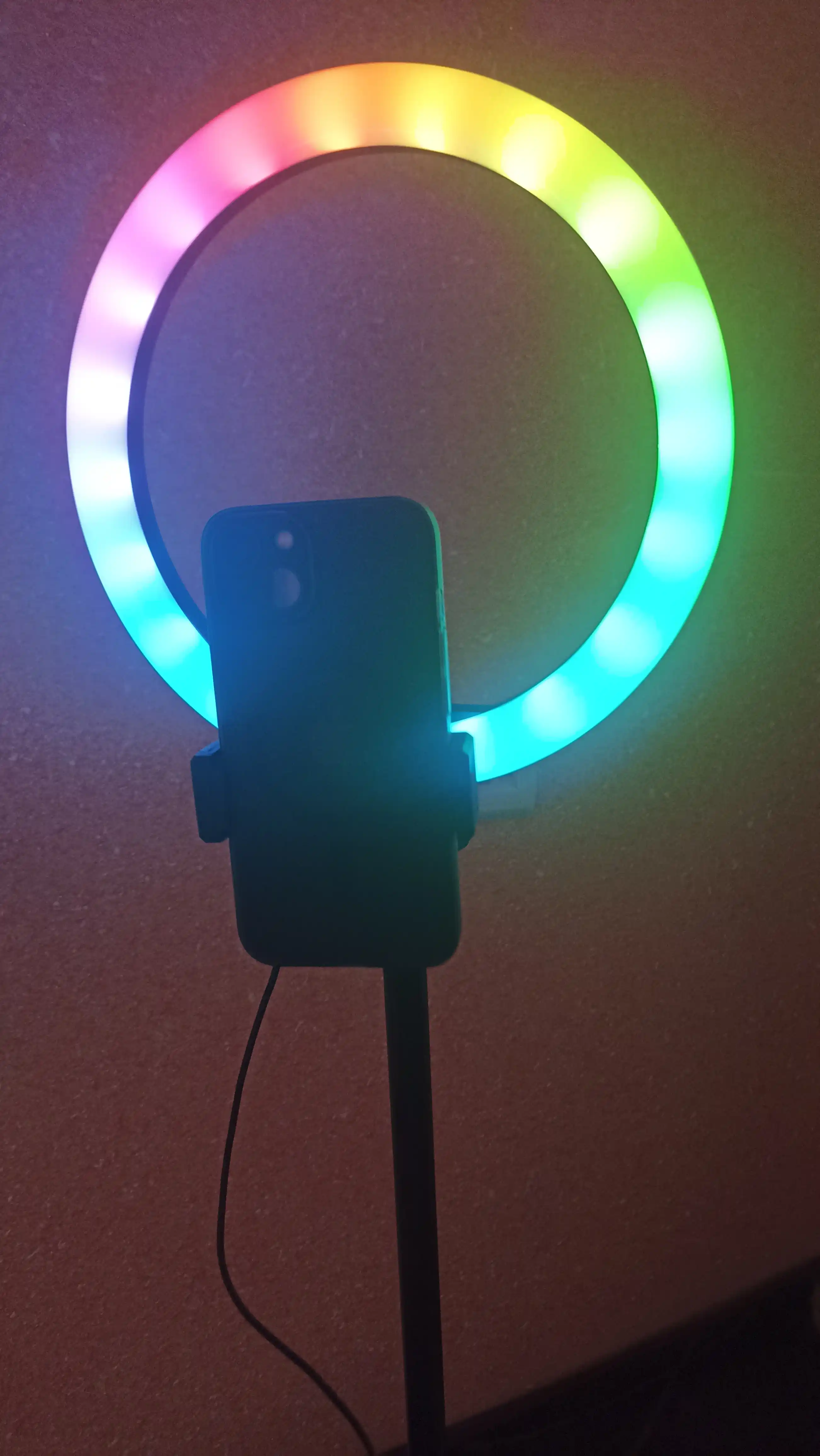 VIZON halqasimon lampasi, telefon lampasi bilan shtativ