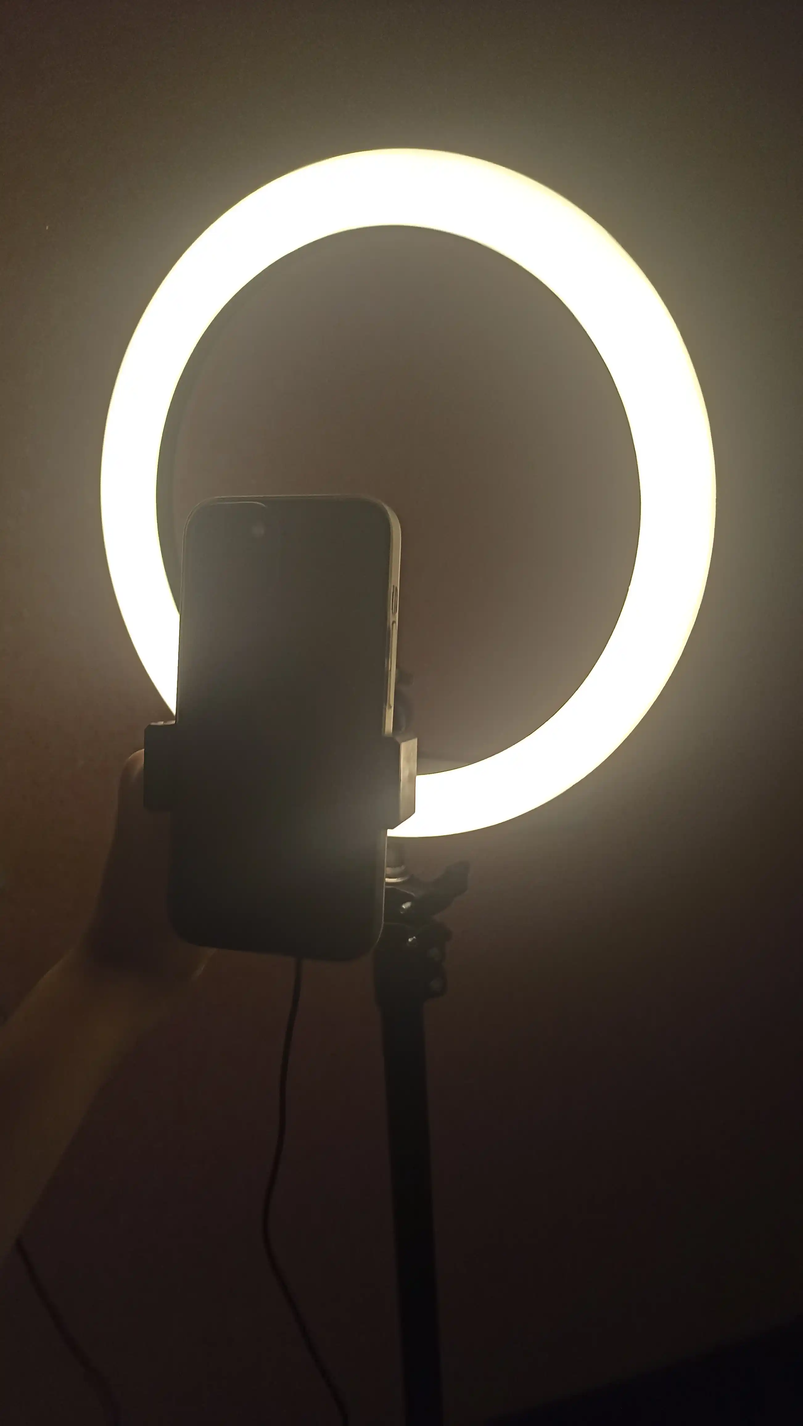 VIZON halqasimon lampasi, telefon lampasi bilan shtativ