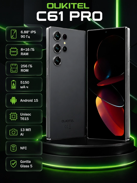 Смартфон Oukitel C61 pro 8/256 - 