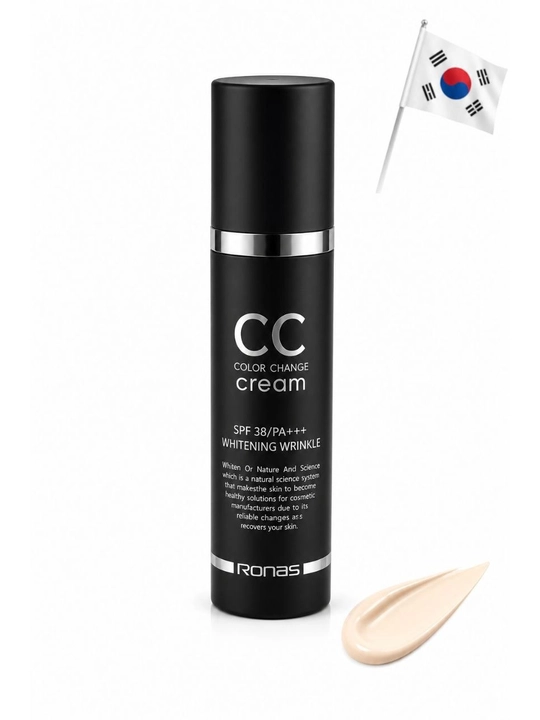 RONAS CC krem SPF38/PA+++ teri rangini tekislovchi va yorqinlik beruvchi, 50 ml - 
