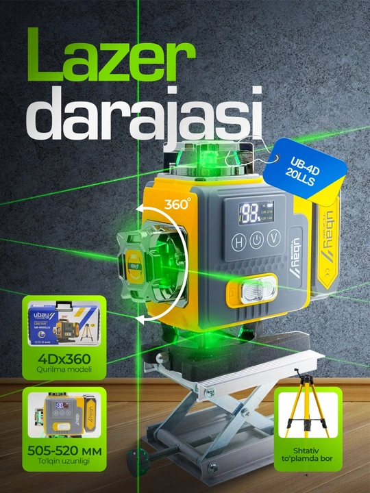 Lazerli daraja Ubay UB-4D20LLS
