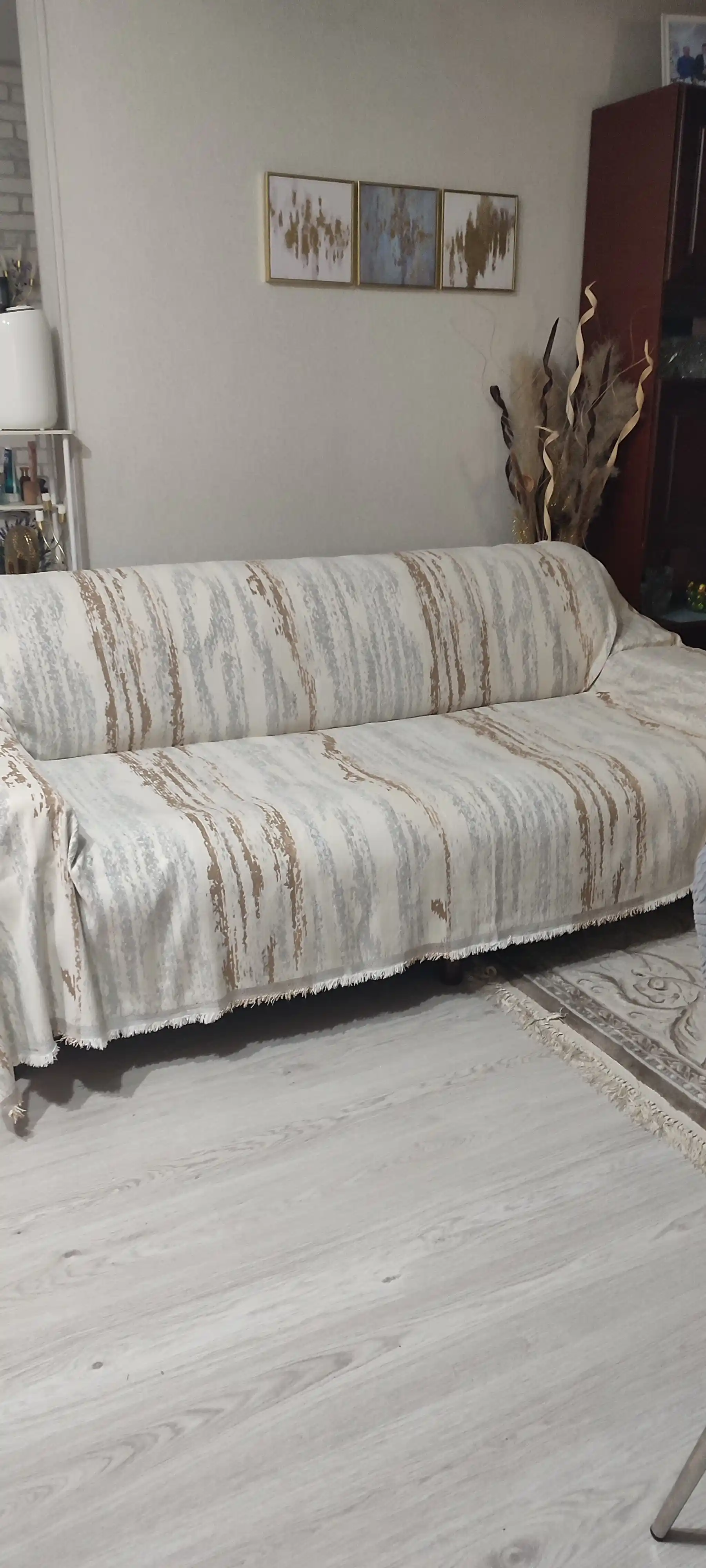 Divan va kreslo uchun universal g'ilof, nakidka, pled, 180 * 180, 180 * 300 sm