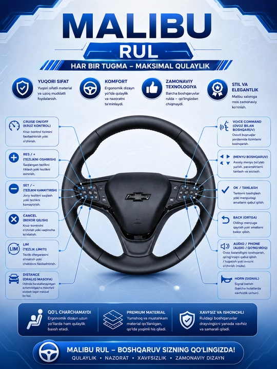 Chevrolet Malibu rul chambaragi - 