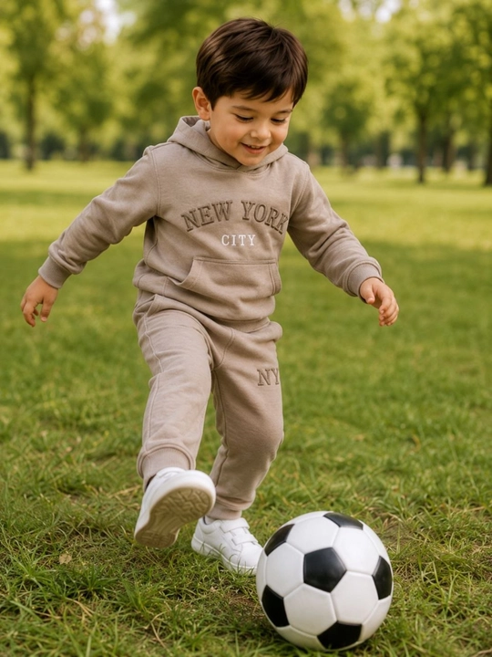 Спортивный костюм детский 3–6 лет, худи с капюшоном, хлопковый трикотаж 2-нитка