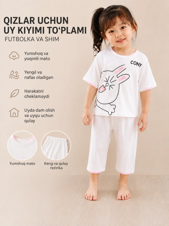 O‘g‘il va qiz bolalar uchun pijama - 