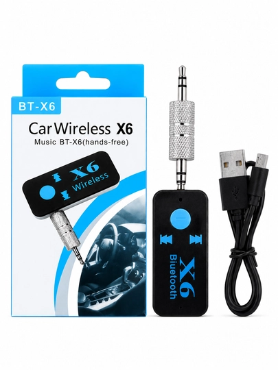 Bluetooth аудио ресивер BT-X6, AUX 3.5 мм, для автомобиля и аудиосистем - 