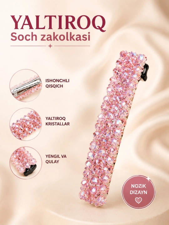 Yaltiroq kristalli soch zakolkasi - 