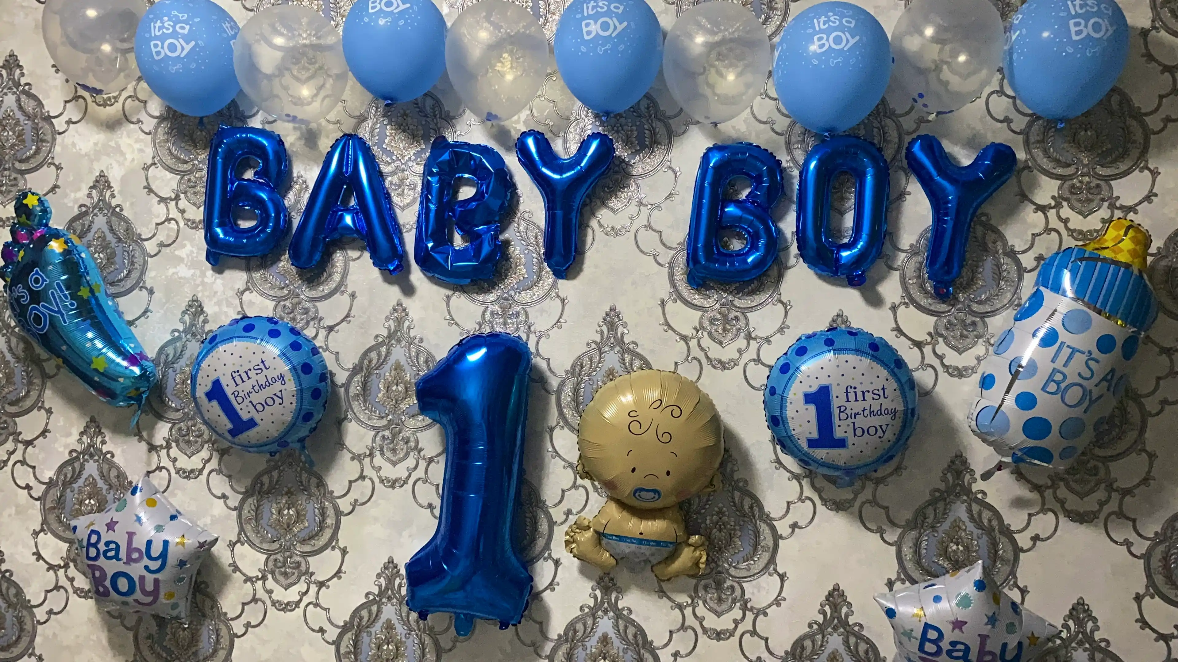 Набор воздушных шаров Baby Boy и Baby Girl