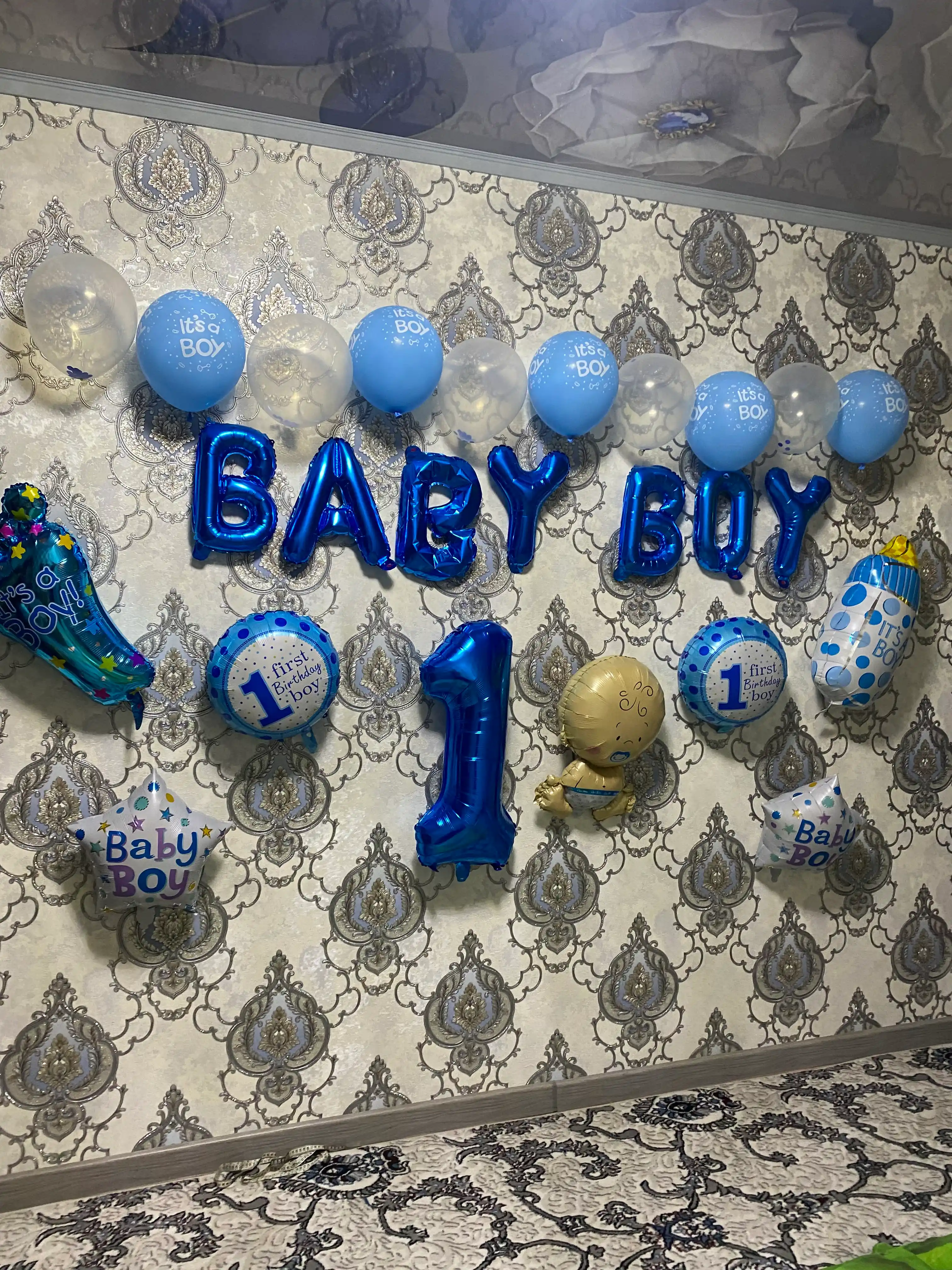 Набор воздушных шаров Baby Boy и Baby Girl