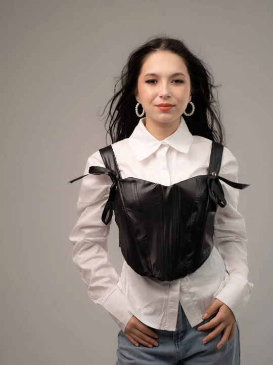 Ayollar uchun etnik naqshli korset, zamonaviy dekorativ corset top - 