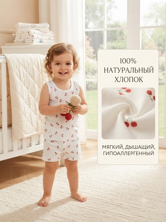 Qizaloqlar uchun mayka va shortik - 
