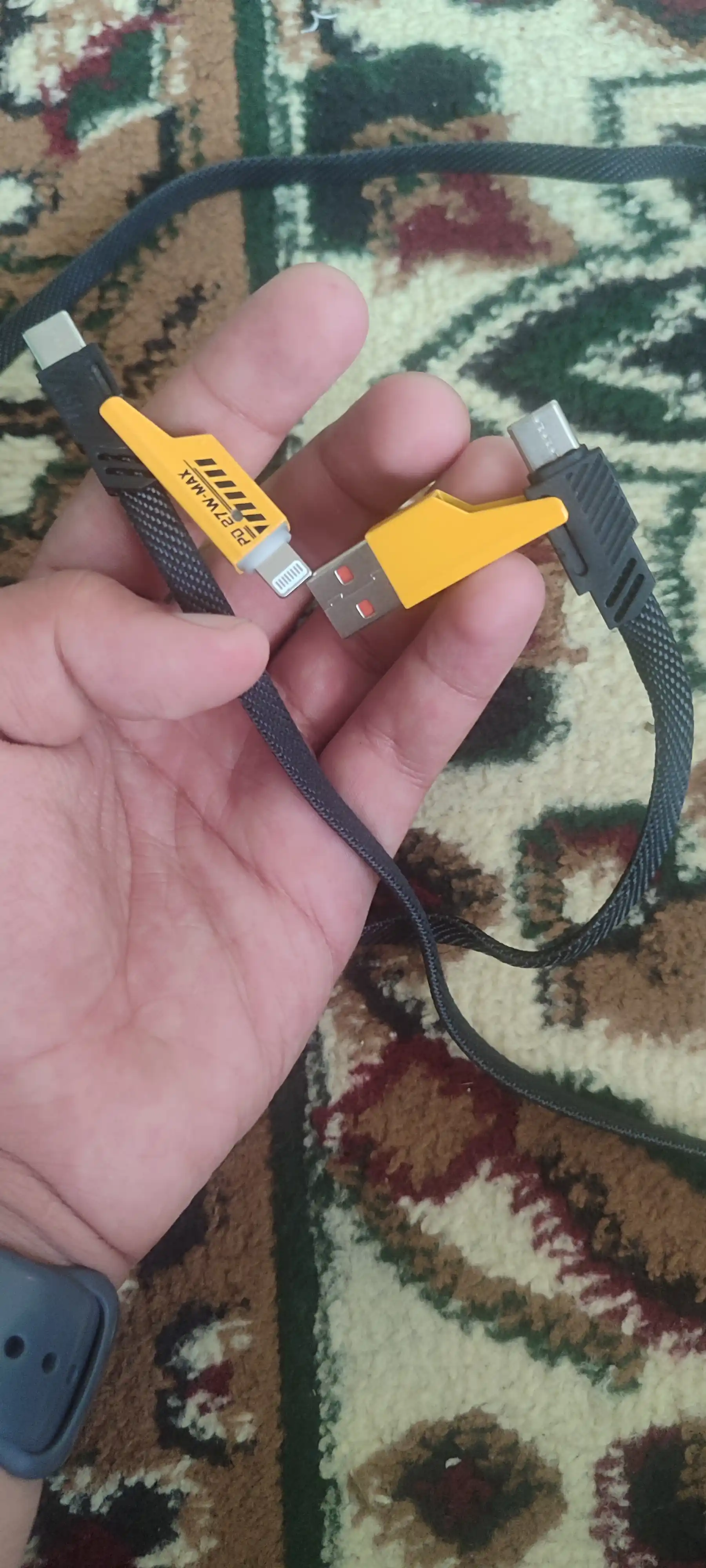 USB 4 TASI BIRDA Turbo Type-C/Lightning - USB-A/Type , быстрая зарядка