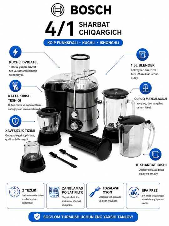 Bosch 4/1 sharbat chiqargich