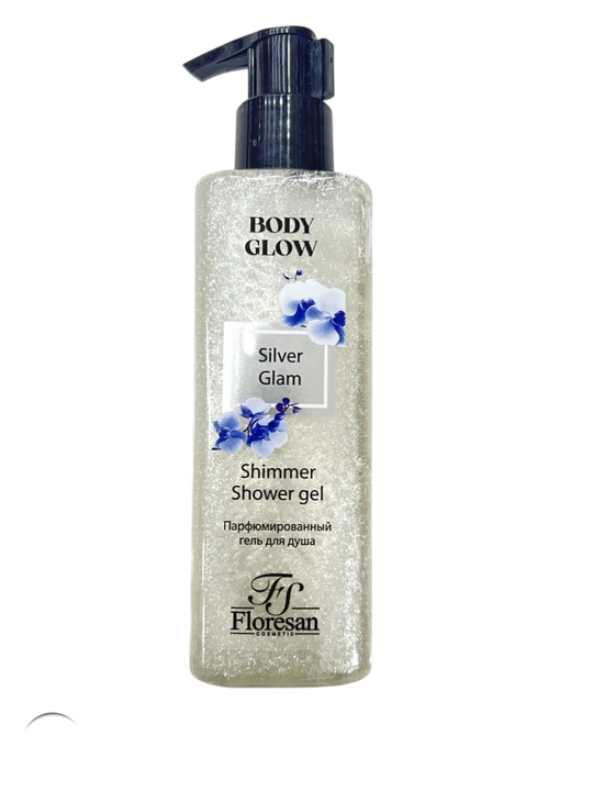 Floresan Гель-уход для душа, парфюмированный с шиммером Pink Blossom, Golden Vanilla, 250 мл