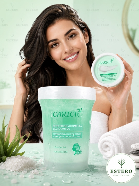 Carich шампунь с морской солью объём и свежесть Refreshing Volume Sea Salt - 