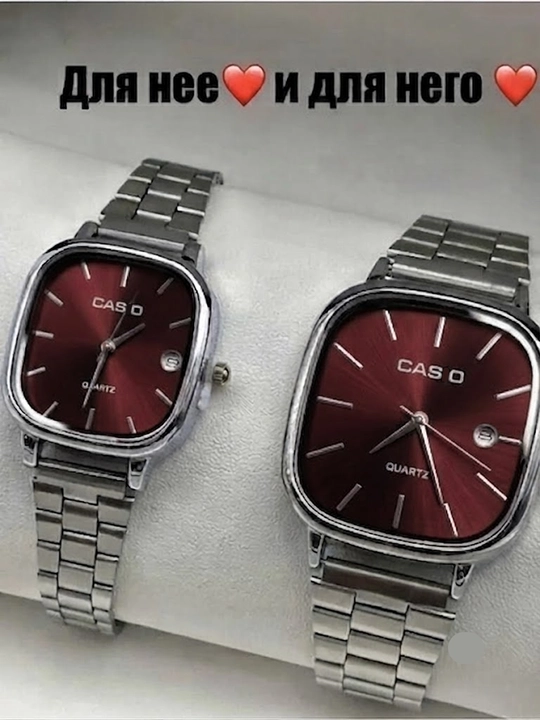 Juftliklar qo‘l soati, erkaklar va ayollar uchun metall brasletli kvars soat