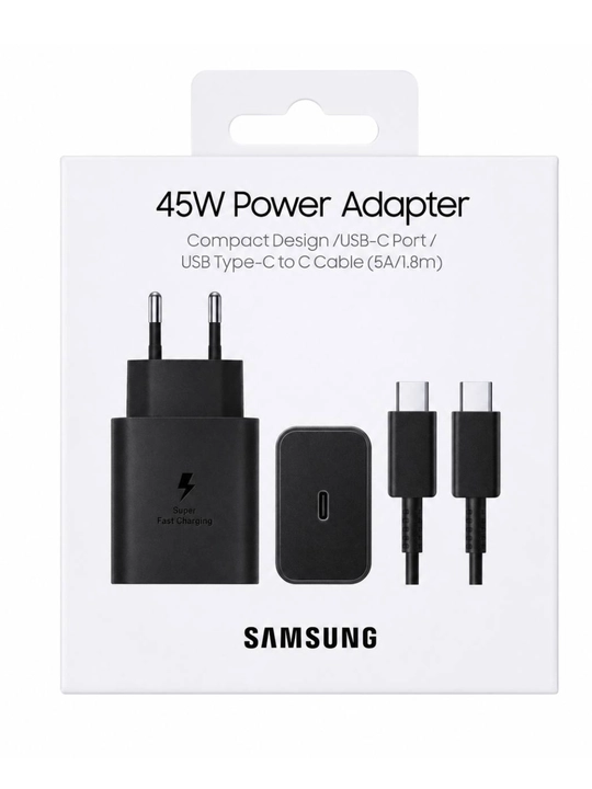 Samsung 45W (EP-T4511) USB-C zaryadlovchi adapteri, 1.8 m Type-C kabel (5A)