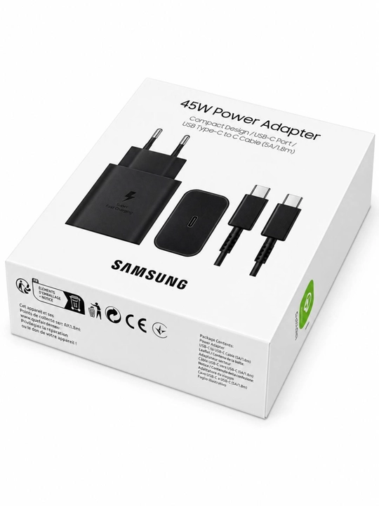 Samsung 45W (EP-T4511) USB-C zaryadlovchi adapteri, 1.8 m Type-C kabel (5A)