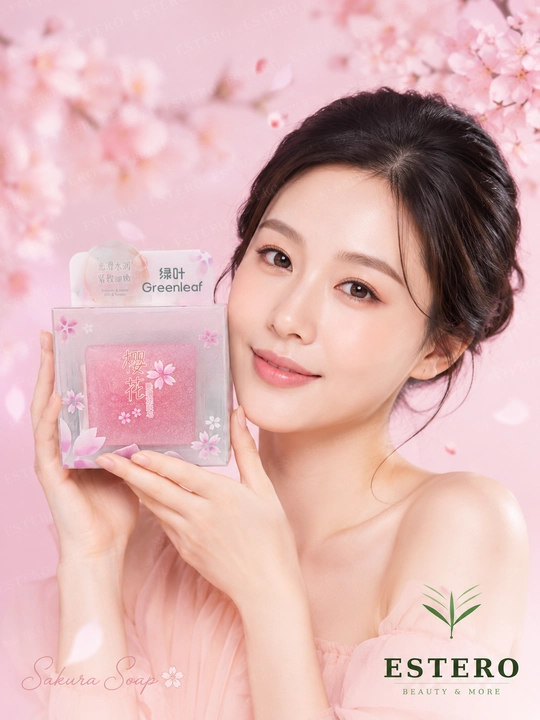 Greenleaf Sakura мыло для лица против клещей увлажняющее 除螨皂  - 
