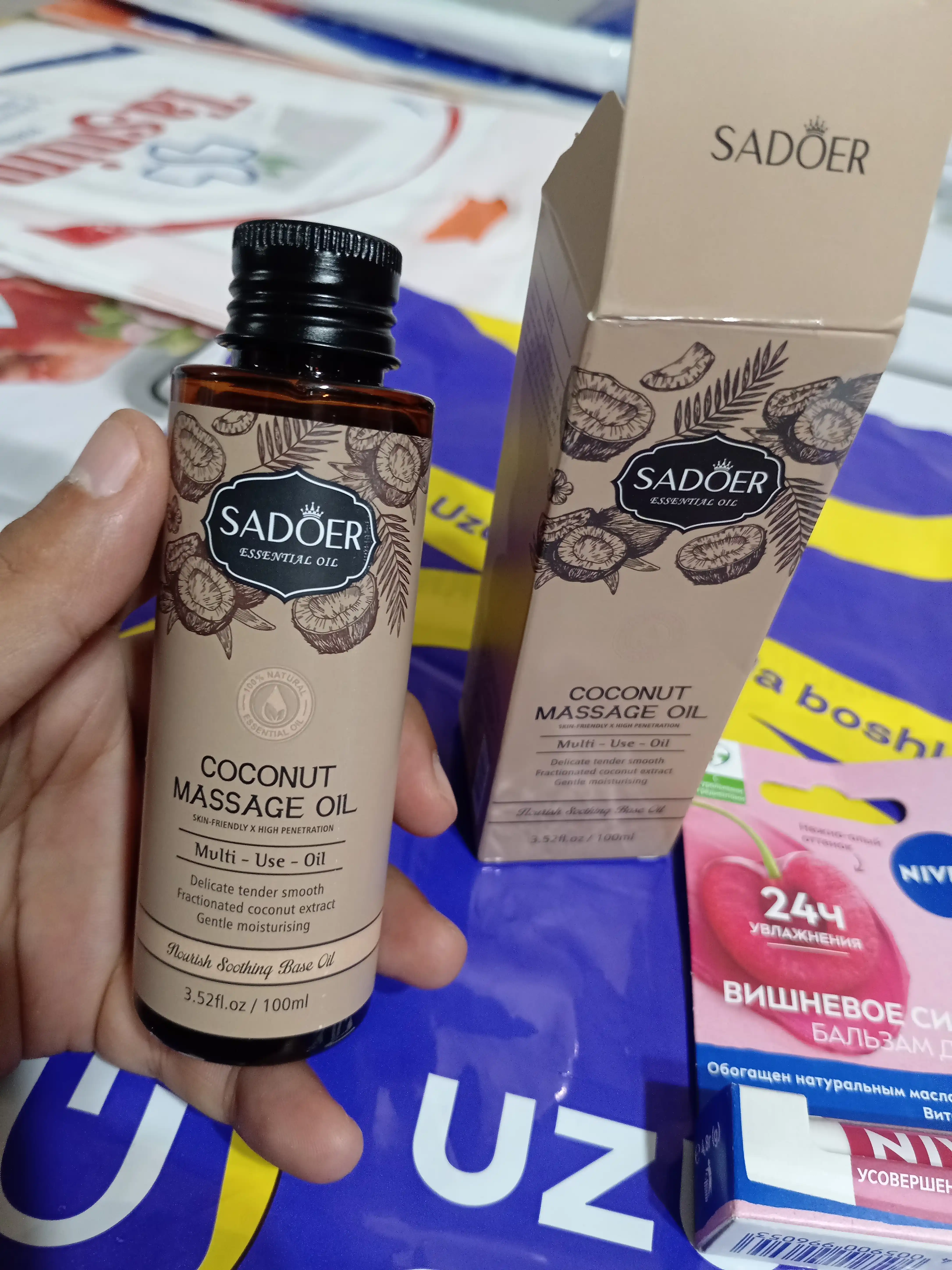 Universal massaj yog'i, tana va soch uchun, massaj moyi, 100 ml