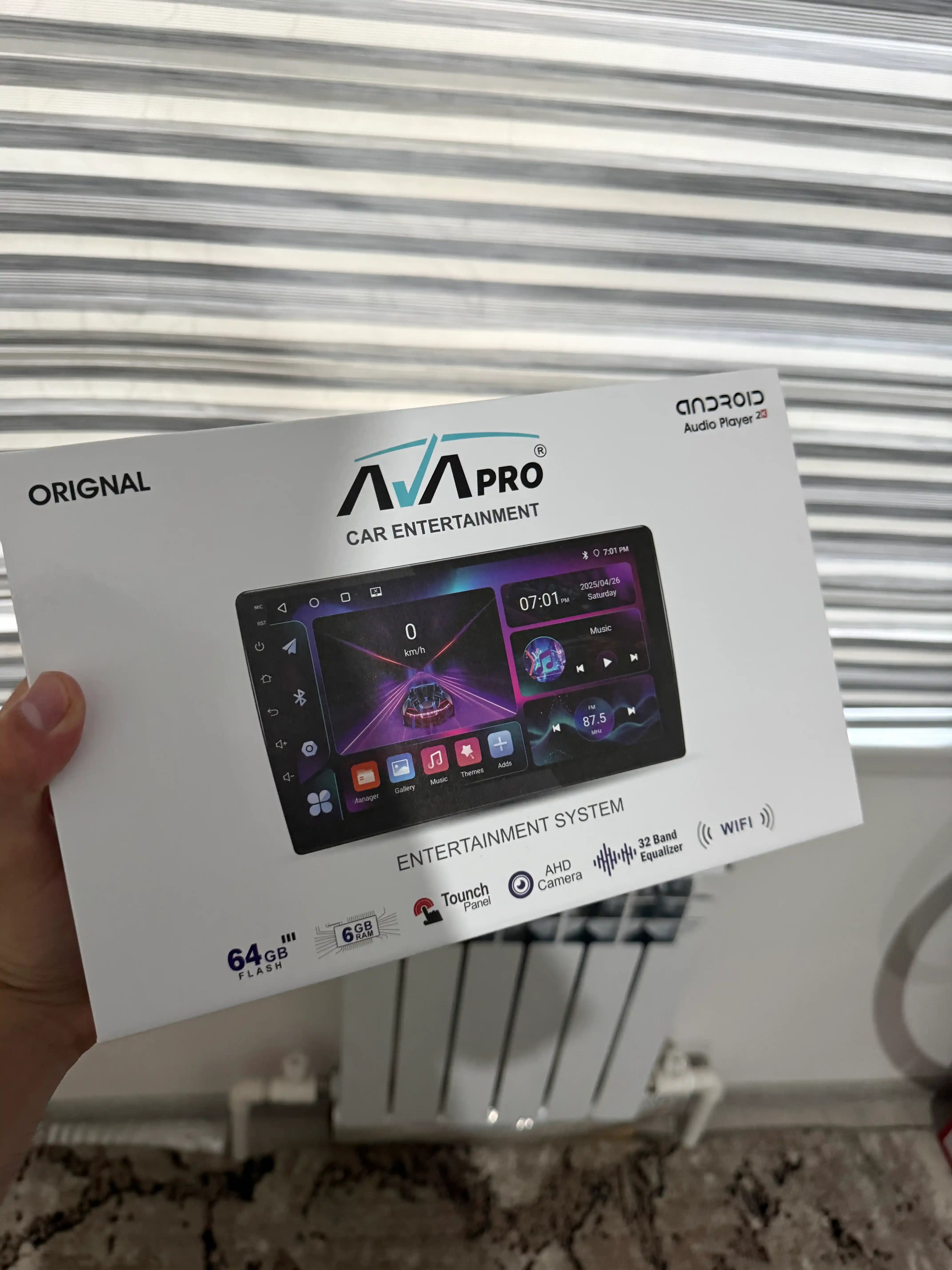 Автомонитор —Android Wi-Fi CAR PLAY 6/64 ГБ универсал экран без мерцания без нагрева 1 год