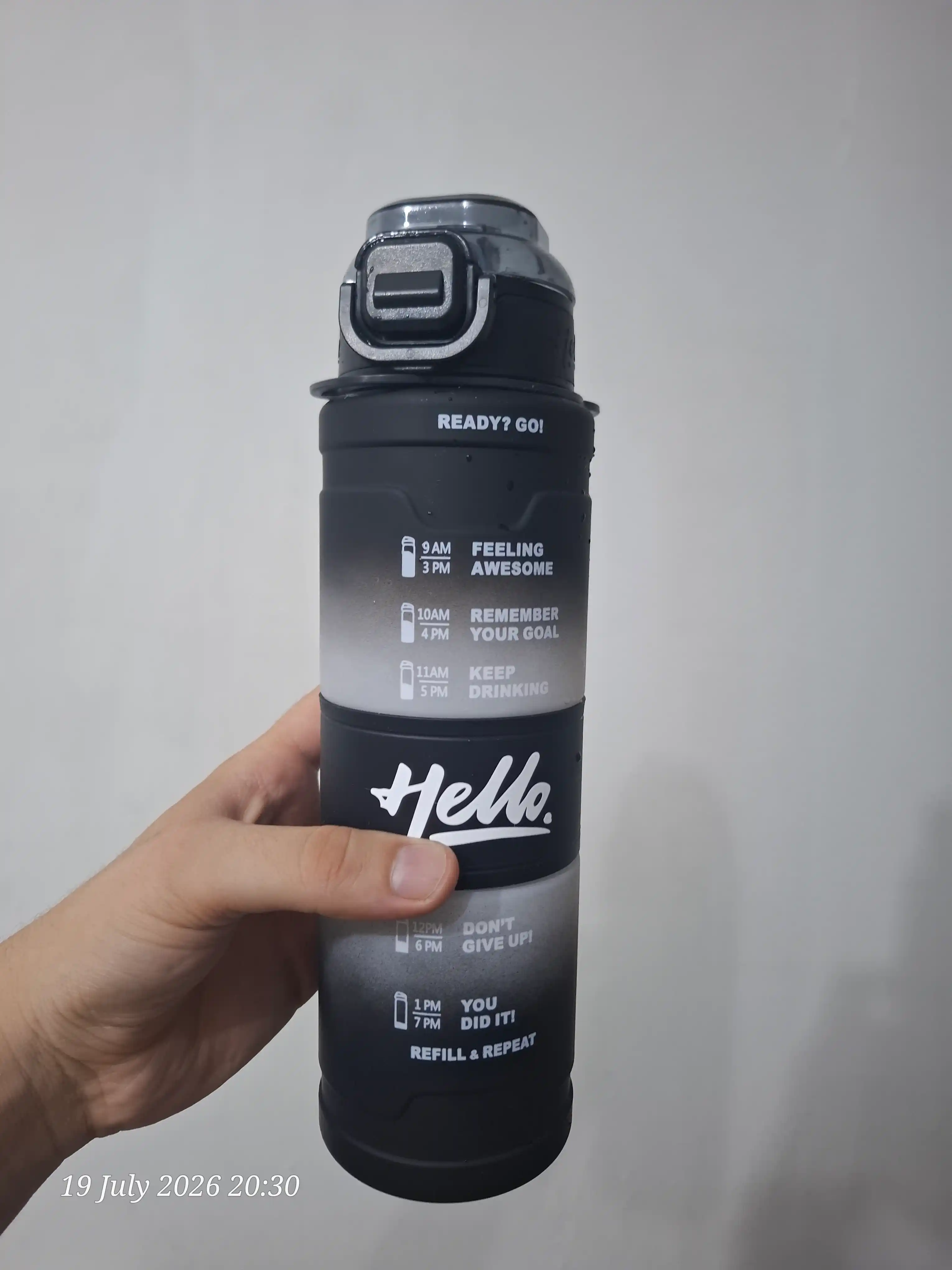 Suv idish, sheyker butilkalar, fitnes va kunlik sport uchun suv idish, 1000 ml matli