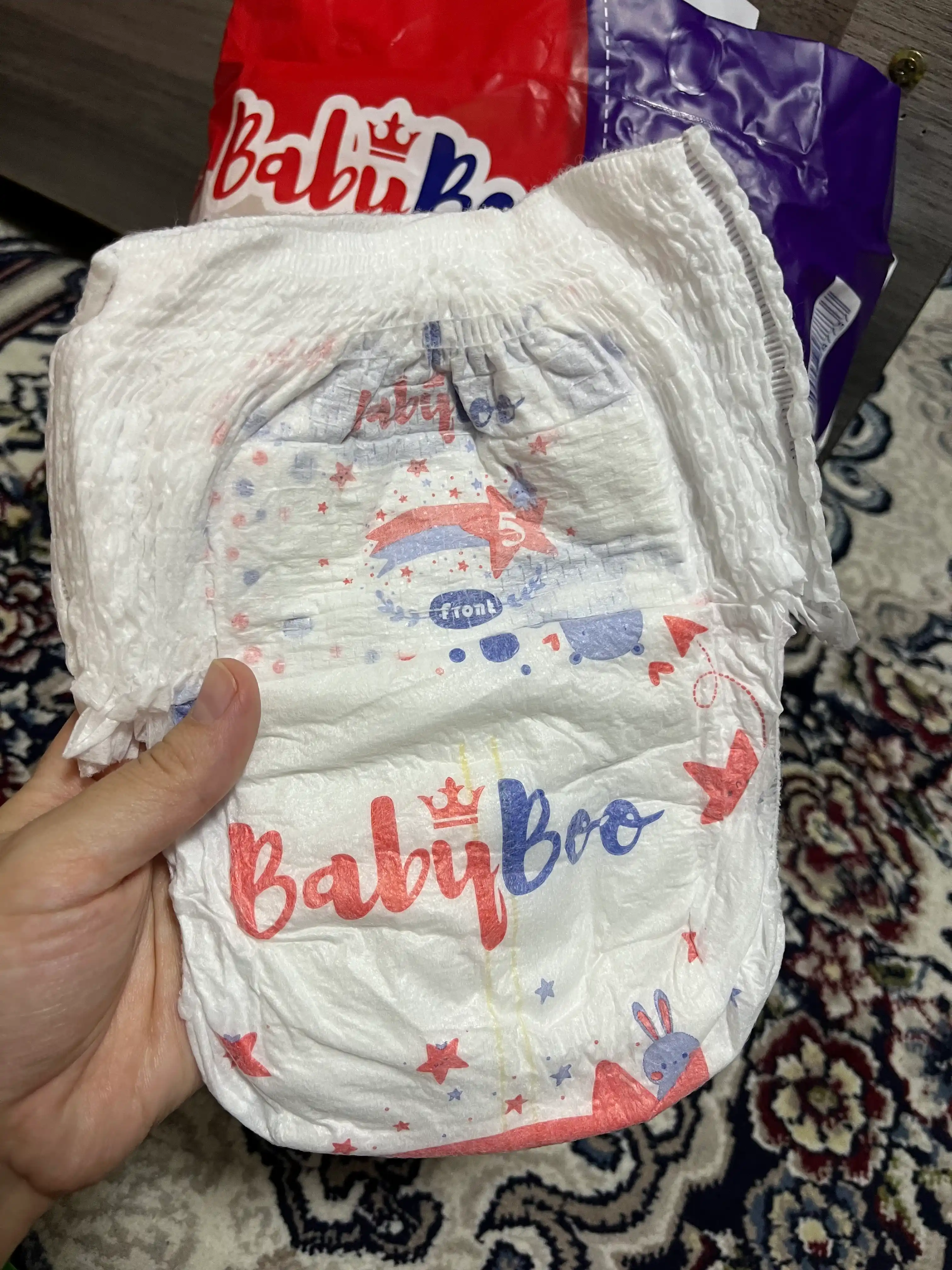 Bolalar trusik tagliklari BabyBoo UltraSoft  №5, 11-18 kg, 32 dona