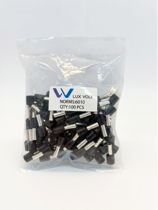Наконечник втулочный изолированный LUX VOLT 6010 (100 шт), черный - 