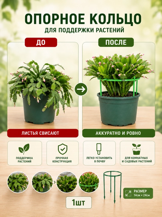 Опора для растений, Фиксатор для цветов и растений для поддержки стеблей, Клипсы, Липучка