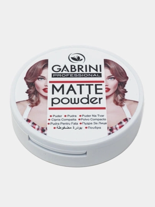 Pudra, yuz uchun upa Gabrini Matte Powder, suvga chidamli, matlashtiruvchi, 12 g