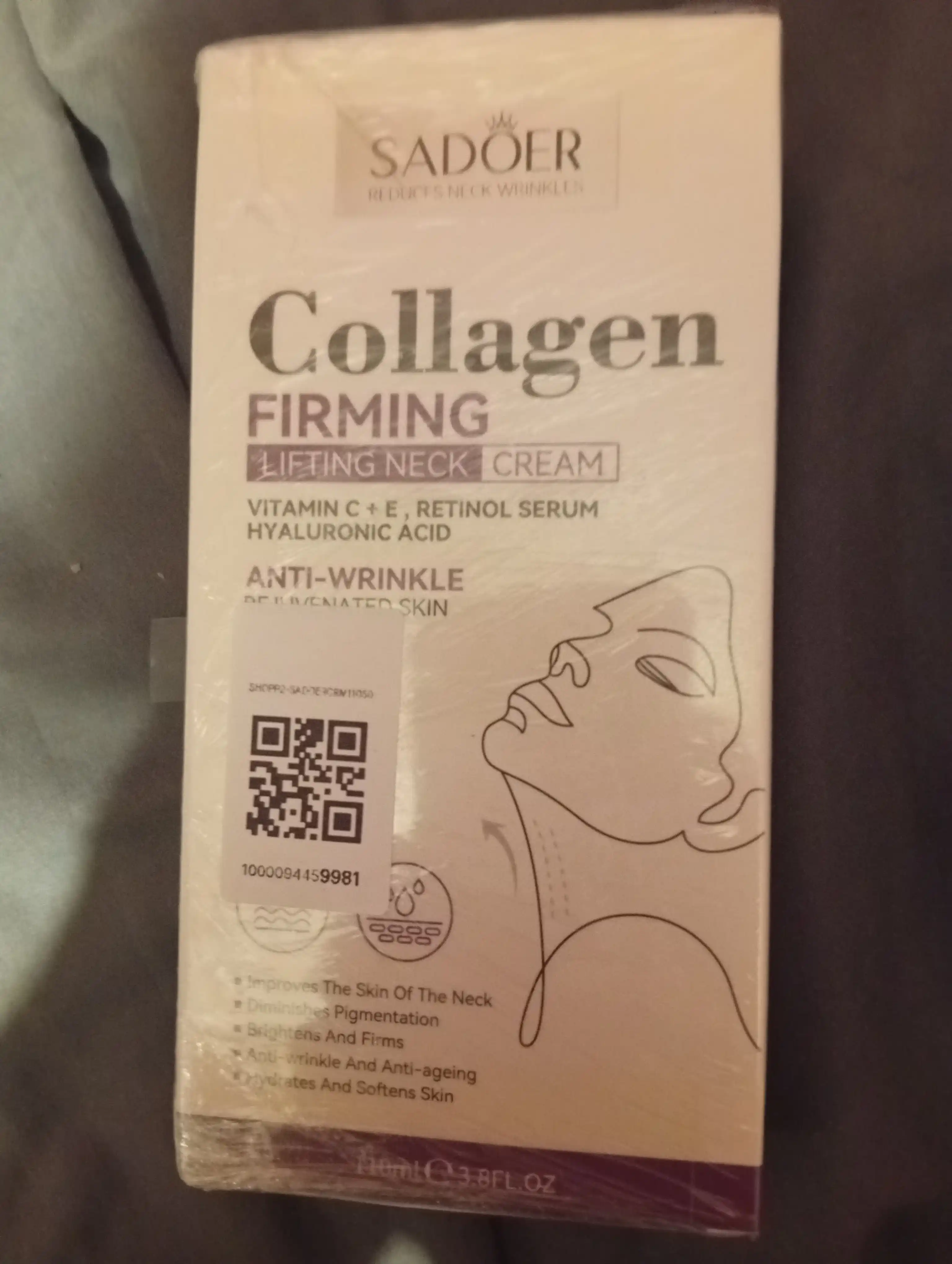 Yuz, bo'yin va dekolte uchun kompleks parvarish, go'zal teri uchun kollagen + retinol