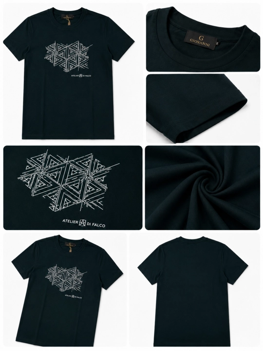 Erkaklar  futbolka geometrik printli casual yozgi kalta yeng futbolka