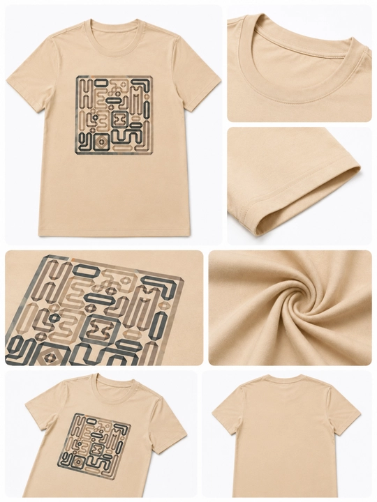 Erkaklar  futbolka geometrik printli casual yozgi kalta yeng futbolka