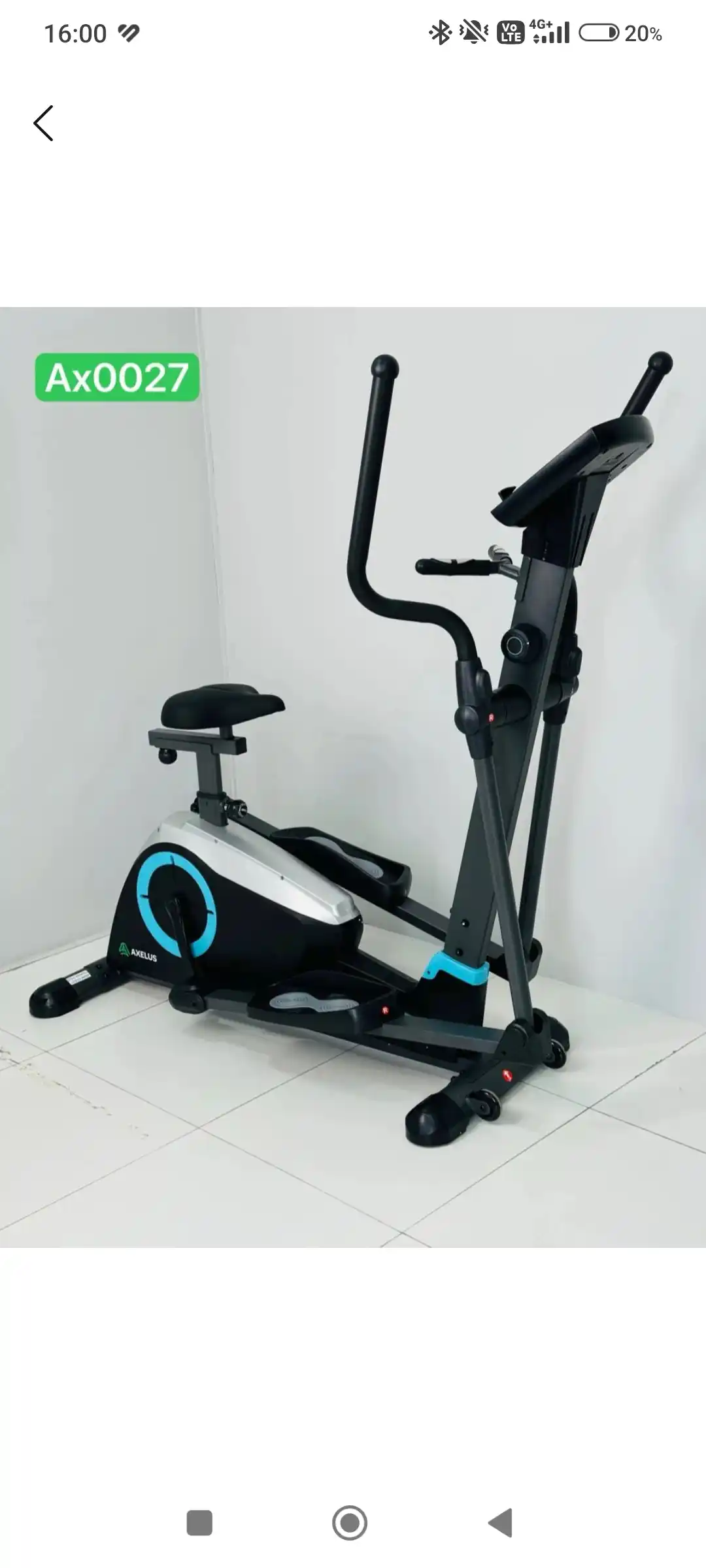 Axelus Lija AX0027 — велотренажёр до 150 кг, маховик 6 кг и 8 уровней нагрузки