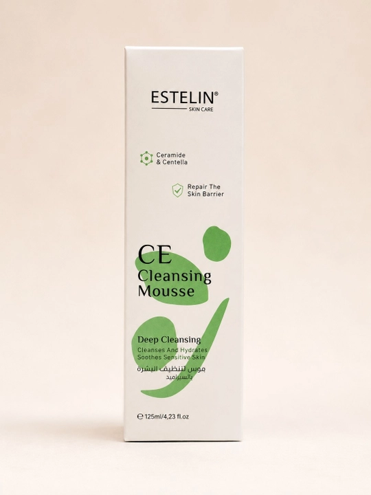 ESTELIN CE Cleansing Mousse - yuz uchun seramid va sentellali tozalovchi muss, 125 ml - 