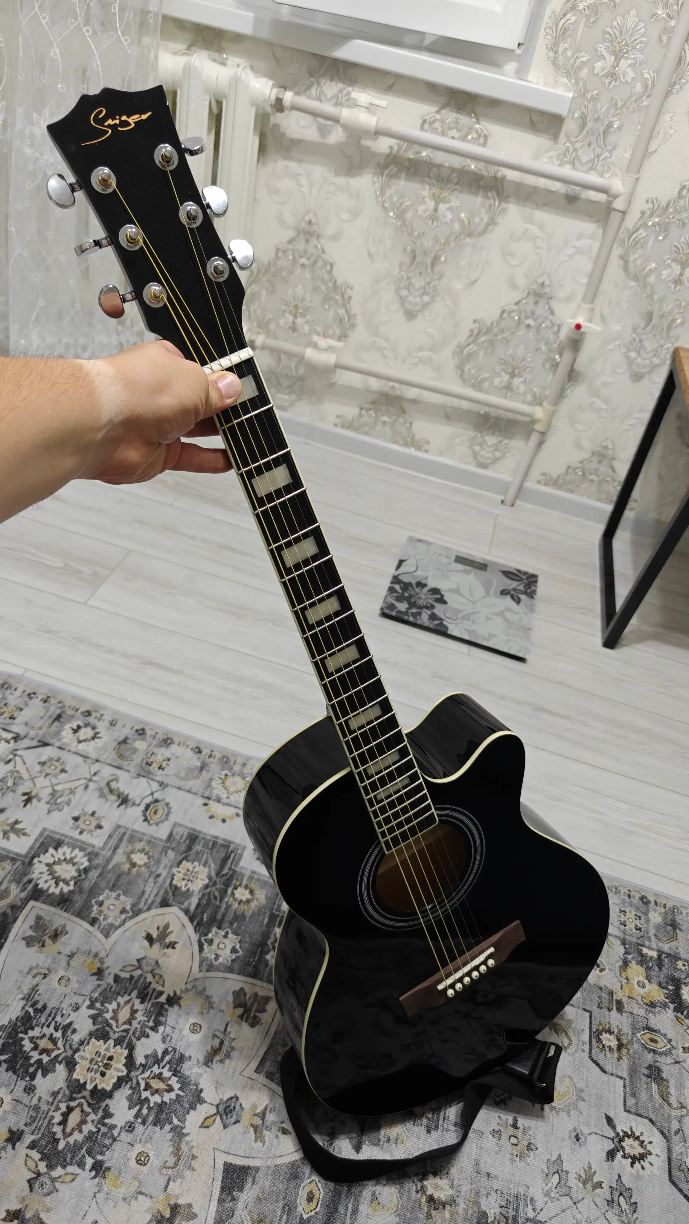 Аkustik gitara Smiger, qora rangi, o'lchami 40 +chexol + 2 media. Ga-H15 sku