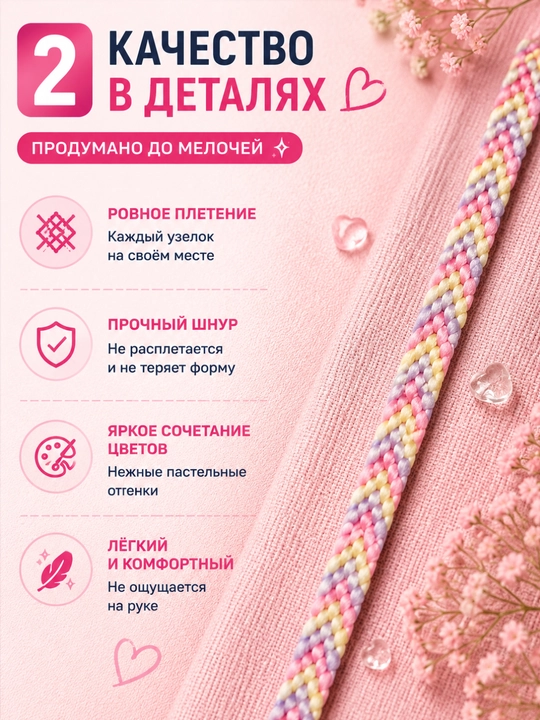 Плетёный браслет дружбы из цветных нитей, унисекс