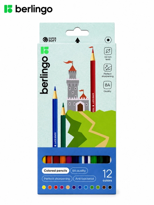 Berlingo Super Soft rangli qalamlar to‘plami (12, 18, 24, 36 rangli)