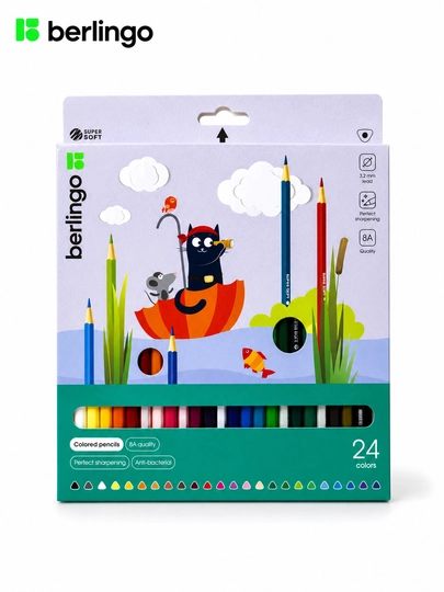 Berlingo Super Soft rangli qalamlar to‘plami (12, 18, 24, 36 rangli)
